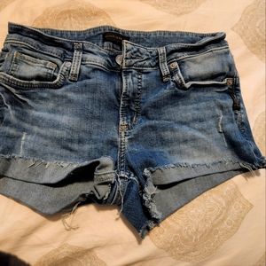 WOMEN'S 4/6 SILVER JEAN CUT-OFF SHORTS ELYSE 26W